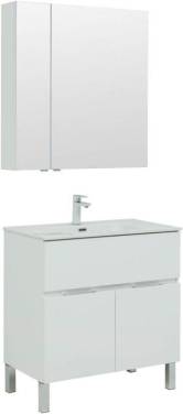 Aquanet Алвита New 80 1 ящик, 2 дверцы, белый матовый
