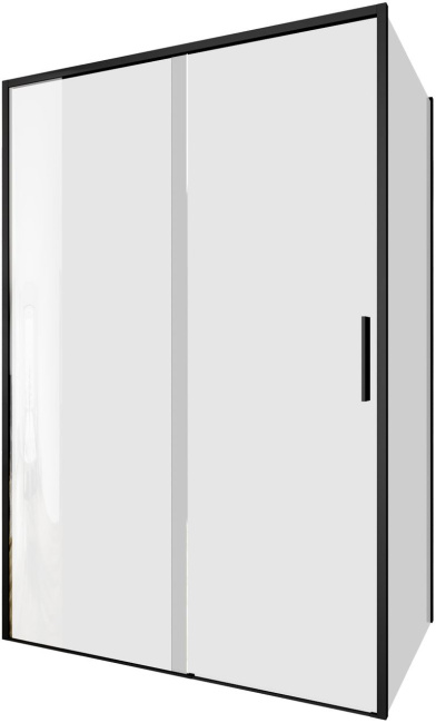Aquanet Pleasure Evo 130x80 AE65-130x80-BT профиль черный, прозрачное стекло без поддона