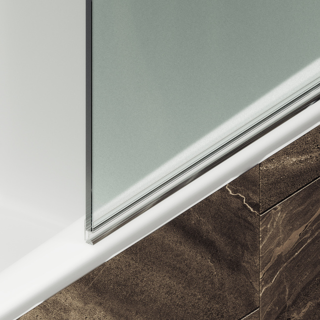 MaybahGlass поворотная на монопетле, 6 мм, Стекло Сатин, 40x140 (MGV-605-5) универсальная