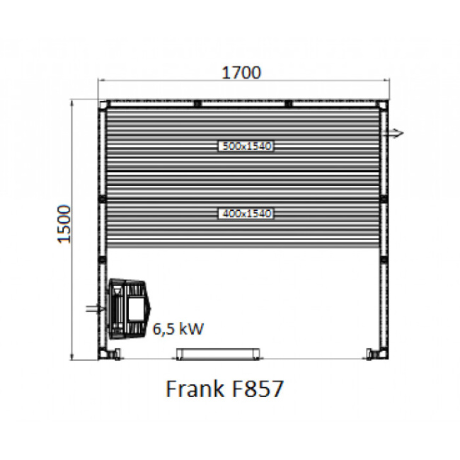 Frank F 855 (150x150x210) Кедр Экстра