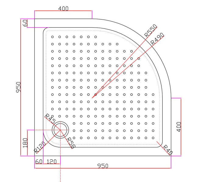 CEZARES TRAY-A-R-95-550-15-W
