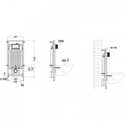 Комплект (инсталляция+унитаз+кнопка) WeltWasser MARBERG 507 + ROTBACH 004 GL-WT + MAR 507 SE