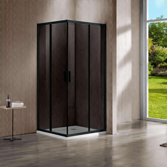 Vincea Garda VSS-1G8011CGB, 1100*800, черный, стекло тонированное