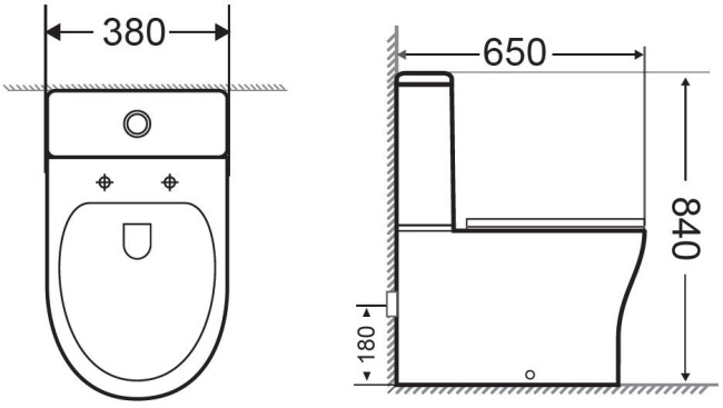 Aquanet Rimless Roll-C CL-12249B (чаша)
