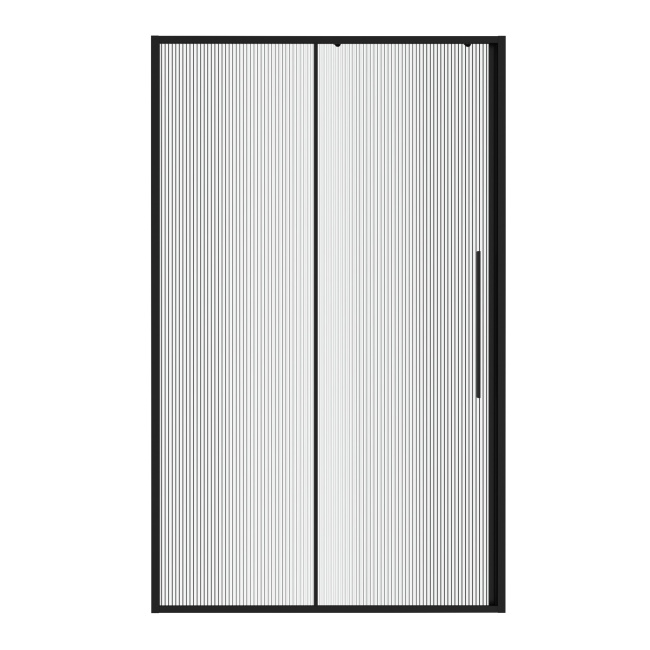 Niagara Nova NG-84-L11FHB (110х195) черный матовый,раздвижная влево,стекло рифленое,1 место