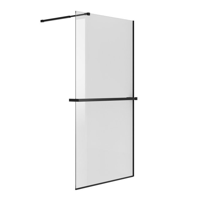 Niagara Nova NG-670-90ВLACK (90*195) черный матовый, стекло прозрачное,1 место