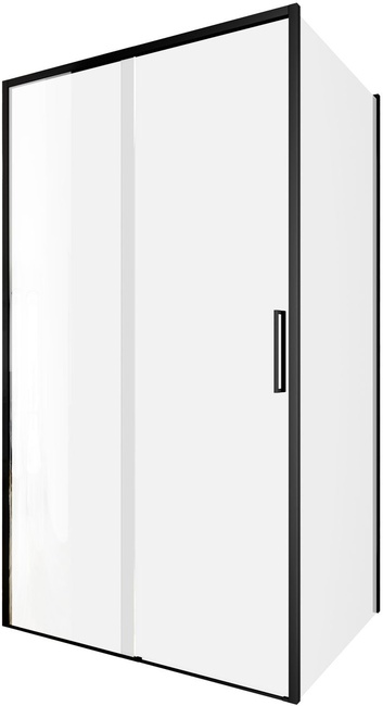 Aquanet Pleasure Evo 110x80 AE65-110x80-BT профиль черный, прозрачное стекло без поддона