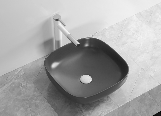 Ceruttispa CR2677 накладная, черный матовый, квадратная 420х420х140