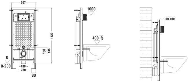 WeltWasser WW MARBERG 507 + SE WT кнопка белая