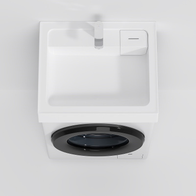 AM.PM X-Joy 60 M85AWCC0602WG над стиральной машиной Белая