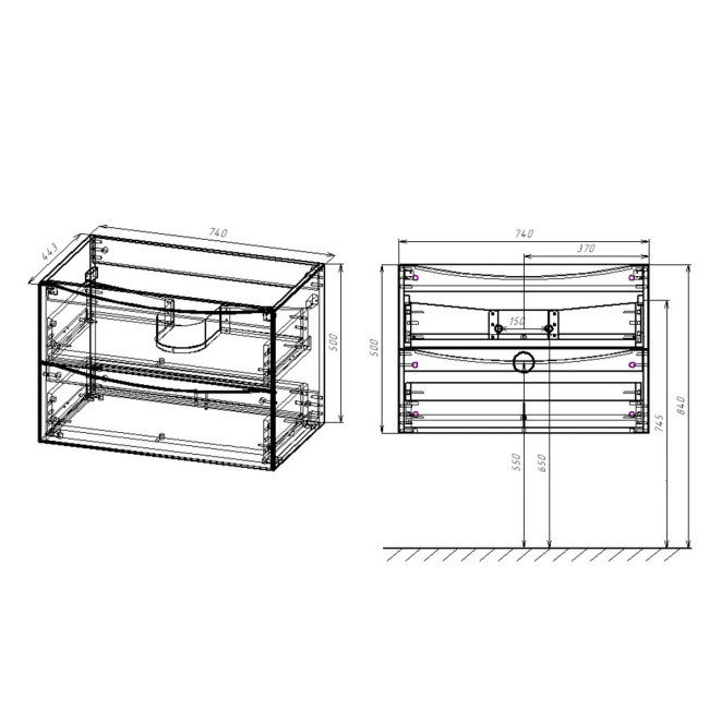 Vincea Mia 750 G.White VMC-2MA750GW