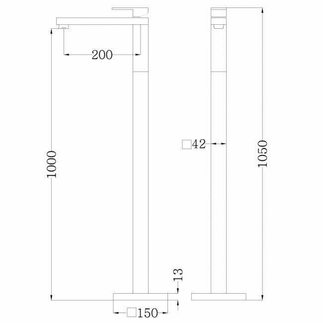 ABBER Daheim AF8241NG напольный для раковины, никель