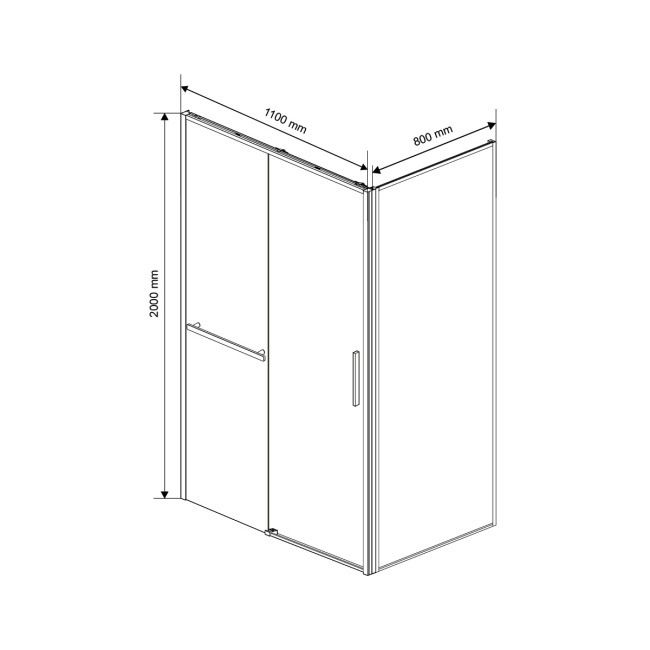 Vincea Slim Soft VSR-1SS8011CL, 1100*800, хром, стекло прозрачное