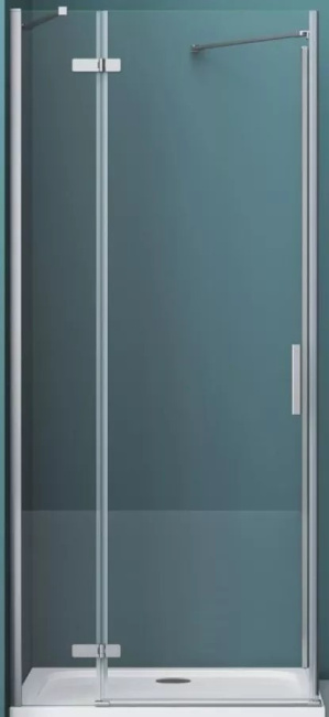 BelBagno Kraft 120 (KRAFT-60/60-C-Cr-L) левая, профиль хром/стекло прозрачное