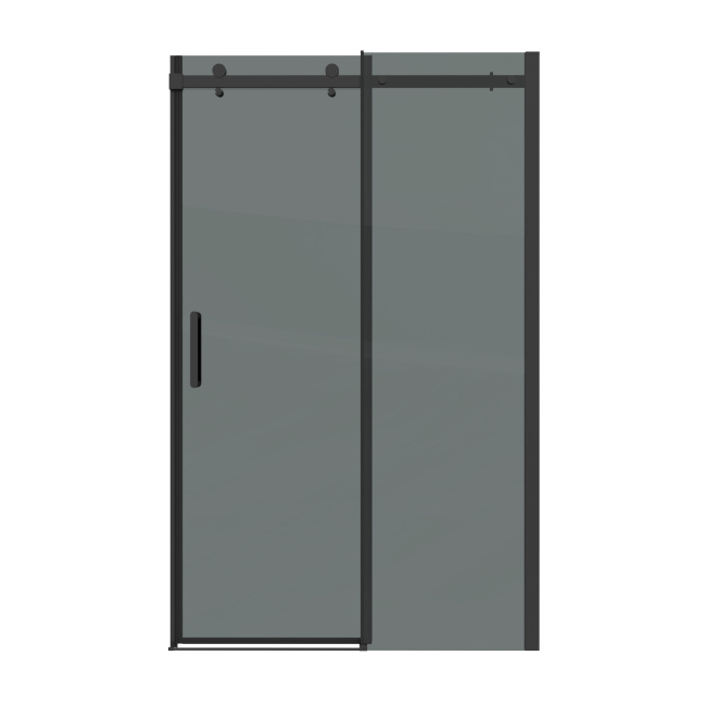 Grossman Classic 100.K33.04.160.21.10 (160х195) черный матовый,стекло тонированное,раздвижная, 1 место