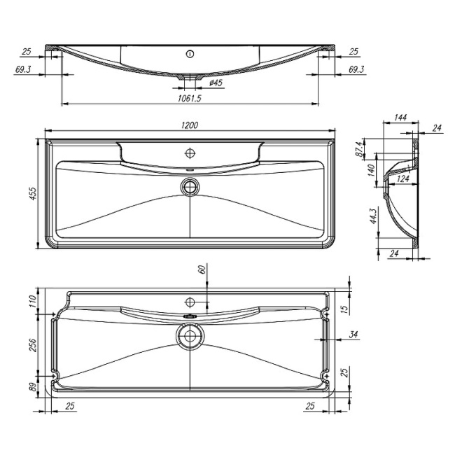 BelBagno 120 BB1200/455-LV-MR-ALR Белая
