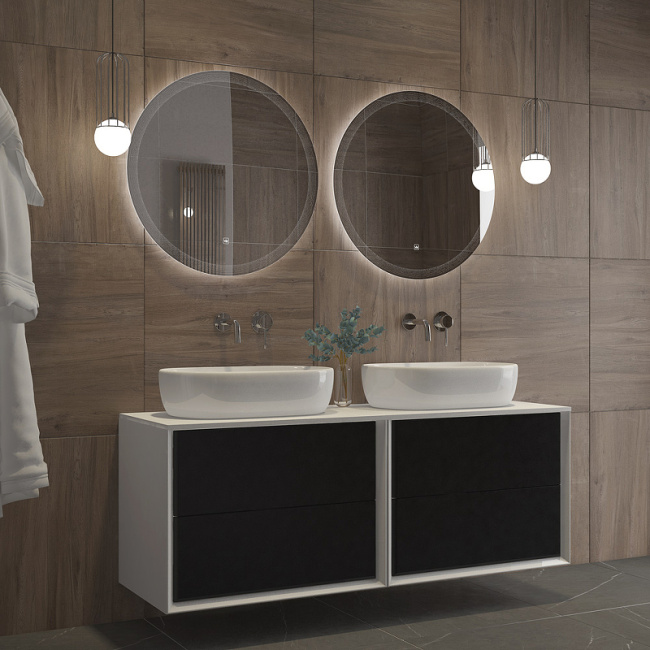 Cezares Eco 60 CZR-SPC-ECO-600-LED-TCH с подсветкой с лазерной гравировкой и сенсорным выключателем