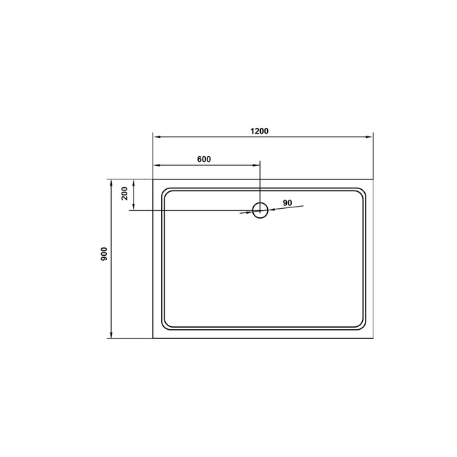 CEZARES TRAY-M-AH-120/90-35-W из стеклокомпозита (SMC)