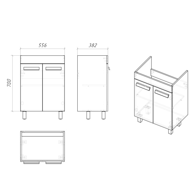 Grossman Нео "НЕО-60 см" белая (ум.Фостер-60)