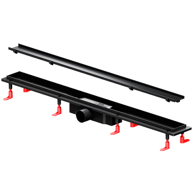 Am.Pm PrimeFlow 90 W02SC-U11-090-04BM с Черной матовой решеткой / под плитку Tile
