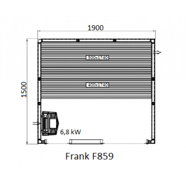 Frank F 855 (150x150x210) Кедр Экстра
