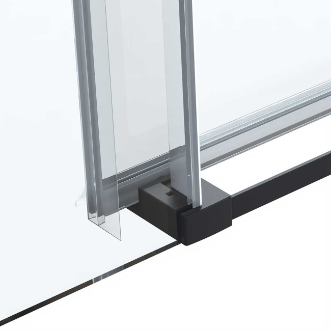 Vincea Como Soft VSR-1CS1011CLB, 1100*1000, черный, стекло прозрачное