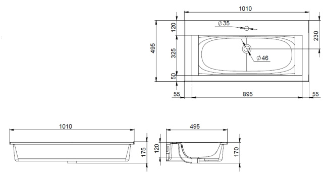 Am.Pm SPIRIT 2.0 M70AWCC1002WG, керамическая, 100 см