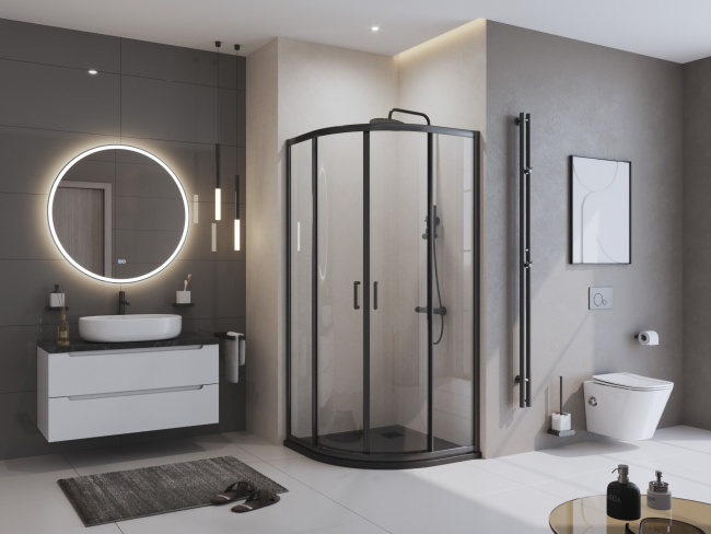 BelBagno UNO TRAY-MR-UNO-R-90-550-35-NERO-NO