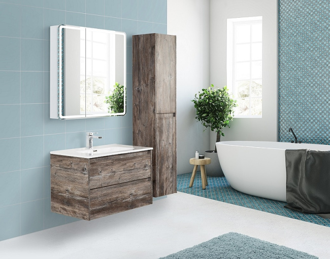 BelBagno Marino 80 SPC-MAR-800/800-2A-LED-TCH с подсветкой Белый