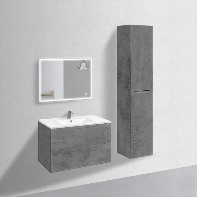 Vincea Mia 900 подвесная, 2 выкатных ящика soft close, Beton