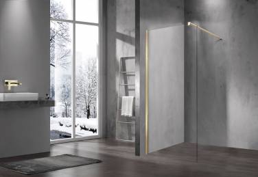 Vincea Walk-In VSW-1H800CLG, 800*2000, матовый золотой, стекло прозрачное