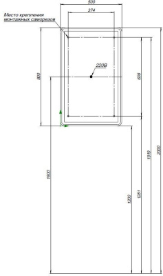 Aquanet Оптима 50 с LED подсветкой