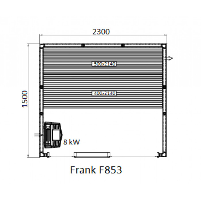 Frank F 855 (150x150x210) Кедр Экстра